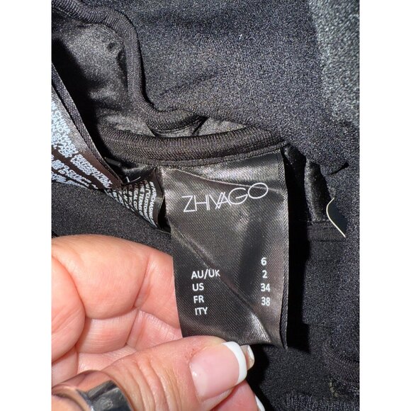 Zhivago An Angel is Love Beaded Black Playsuit Romper NWT - Size 2 - Picture 9 of 12